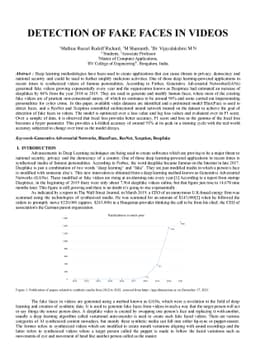 Detection of fake faces in videos