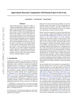 Approximate Bayesian Computation with Domain Expert in the Loop
