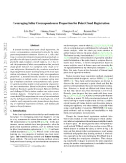Leveraging Inlier Correspondences Proportion for Point Cloud
  Registration