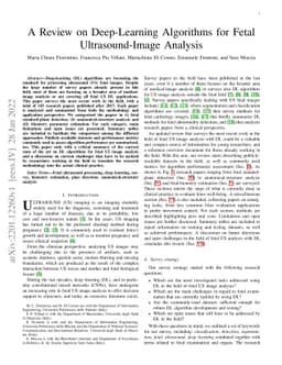 A Review on Deep-Learning Algorithms for Fetal Ultrasound-Image Analysis