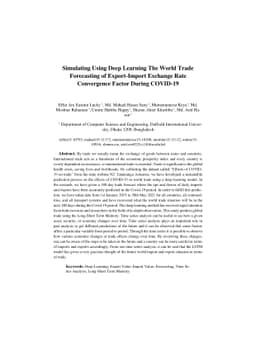 Simulating Using Deep Learning The World Trade Forecasting of
  Export-Import Exchange Rate Convergence Factor During COVID-19
