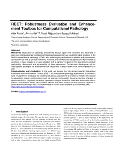 REET: Robustness Evaluation and Enhancement Toolbox for Computational
  Pathology