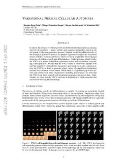 Variational Neural Cellular Automata