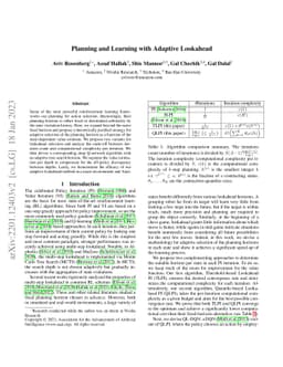 Planning and Learning with Adaptive Lookahead