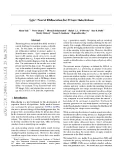 Syfer: Neural Obfuscation for Private Data Release