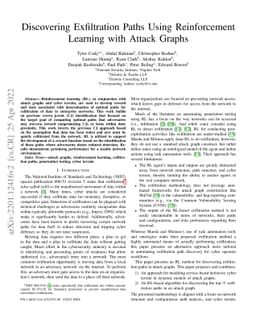 Discovering Exfiltration Paths Using Reinforcement Learning with Attack
  Graphs
