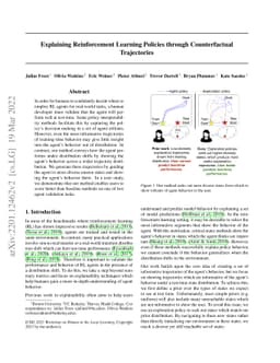 Explaining Reinforcement Learning Policies through Counterfactual
  Trajectories