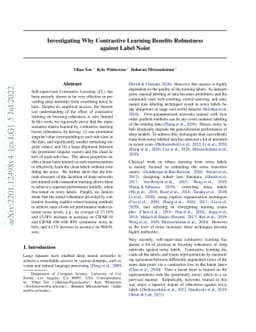 Investigating Why Contrastive Learning Benefits Robustness Against Label
  Noise