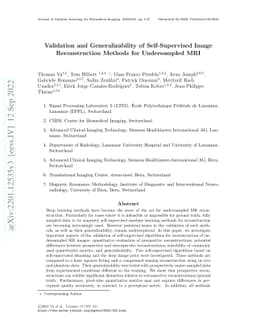 Validation and Generalizability of Self-Supervised Image Reconstruction
  Methods for Undersampled MRI