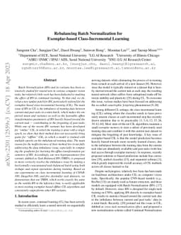 Rebalancing Batch Normalization for Exemplar-based Class-Incremental
  Learning
