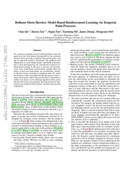 Bellman Meets Hawkes: Model-Based Reinforcement Learning via Temporal
  Point Processes