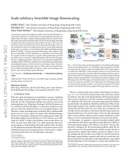Scale-arbitrary Invertible Image Downscaling