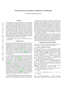 Convolutional Filtering in Simplicial Complexes