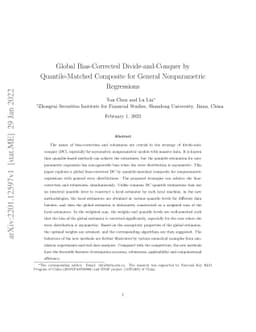 Global Bias-Corrected Divide-and-Conquer by Quantile-Matched Composite
  for General Nonparametric Regressions