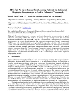 ADC-Net: An Open-Source Deep Learning Network for Automated Dispersion
  Compensation in Optical Coherence Tomography