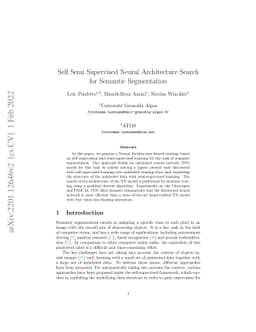 Self Semi Supervised Neural Architecture Search for Semantic
  Segmentation