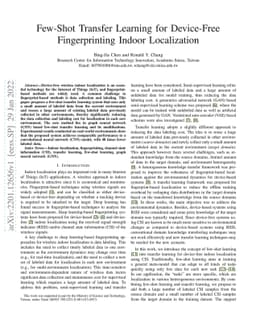 Few-Shot Transfer Learning for Device-Free Fingerprinting Indoor
  Localization