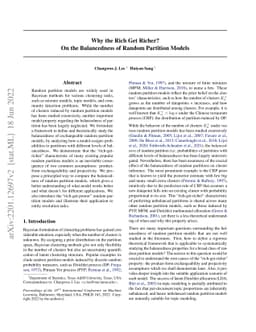 Why the Rich Get Richer? On the Balancedness of Random Partition Models