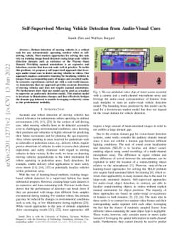 Self-Supervised Moving Vehicle Detection from Audio-Visual Cues