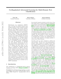 Co-Regularized Adversarial Learning for Multi-Domain Text Classification