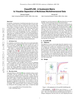 ClassSPLOM -- A Scatterplot Matrix to Visualize Separation of Multiclass
  Multidimensional Data
