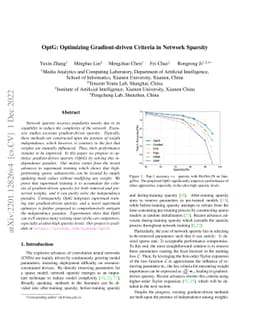 OptG: Optimizing Gradient-driven Criteria in Network Sparsity