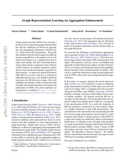 Graph Representation Learning via Aggregation Enhancement
