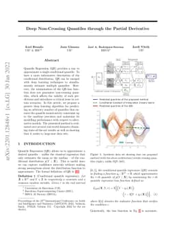 Deep Non-Crossing Quantiles through the Partial Derivative