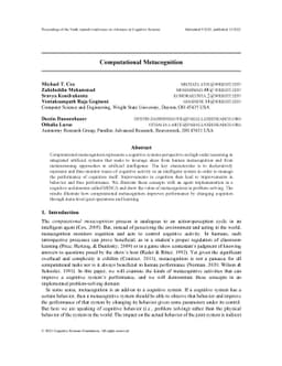 Computational Metacognition