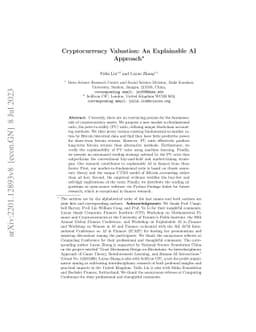 Cryptocurrency Valuation: An Explainable AI Approach