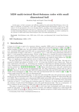 MDS multi-twisted Reed-Solomon codes with small dimensional hull