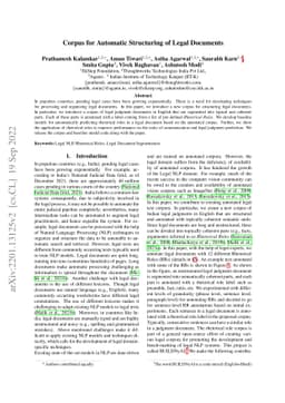 Corpus for Automatic Structuring of Legal Documents