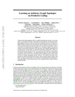 Learning on Arbitrary Graph Topologies via Predictive Coding
