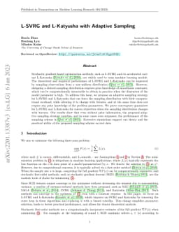 L-SVRG and L-Katyusha with Adaptive Sampling