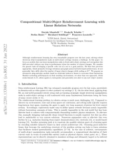 Compositional Multi-Object Reinforcement Learning with Linear Relation
  Networks
