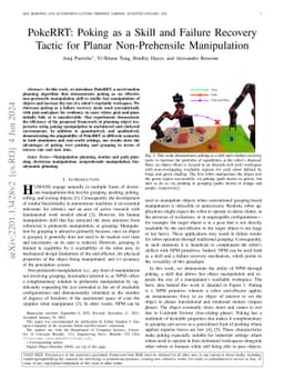 PokeRRT: Poking as a Skill and Failure Recovery Tactic for Planar
  Non-Prehensile Manipulation