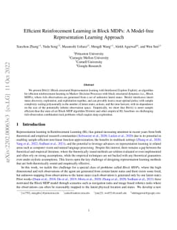 Efficient Reinforcement Learning in Block MDPs: A Model-free
  Representation Learning Approach
