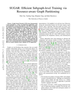 SUGAR: Efficient Subgraph-level Training via Resource-aware Graph
  Partitioning