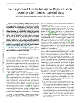 Self-supervised Graphs for Audio Representation Learning with Limited
  Labeled Data