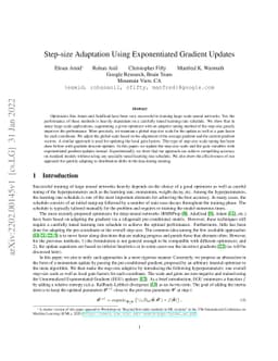 Step-size Adaptation Using Exponentiated Gradient Updates