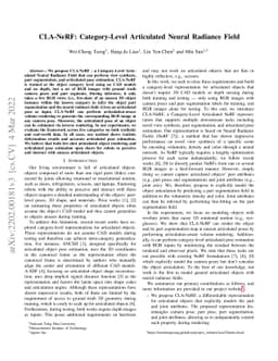 CLA-NeRF: Category-Level Articulated Neural Radiance Field