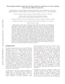 Disentangling multiple scattering with deep learning: application to
  strain mapping from electron diffraction patterns