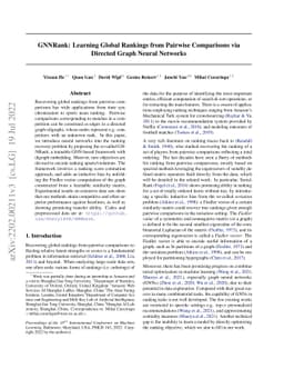 GNNRank: Learning Global Rankings from Pairwise Comparisons via Directed
  Graph Neural Networks