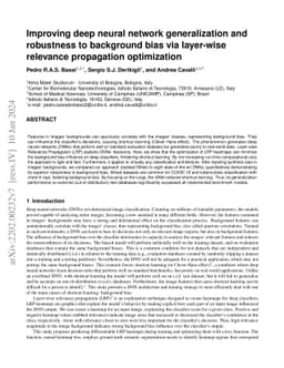 Improving deep neural network generalization and robustness to
  background bias via layer-wise relevance propagation optimization
