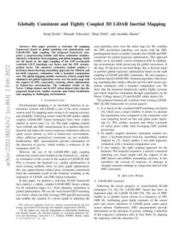 Globally Consistent and Tightly Coupled 3D LiDAR Inertial Mapping