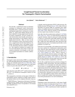 Graph-based Neural Acceleration for Nonnegative Matrix Factorization