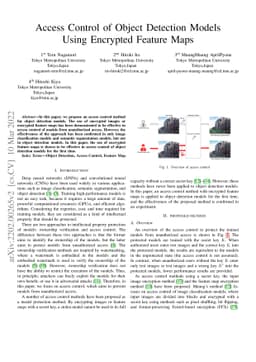 Access Control of Object Detection Models Using Encrypted Feature Maps