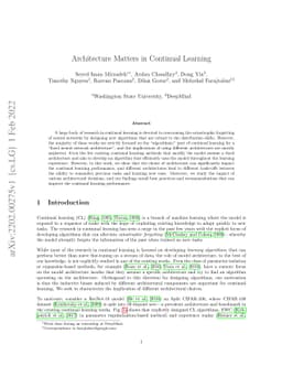 Architecture Matters in Continual Learning