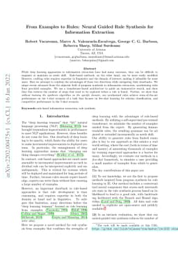 From Examples to Rules: Neural Guided Rule Synthesis for Information
  Extraction
