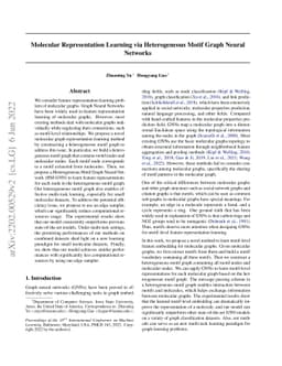Molecular Representation Learning via Heterogeneous Motif Graph Neural
  Networks